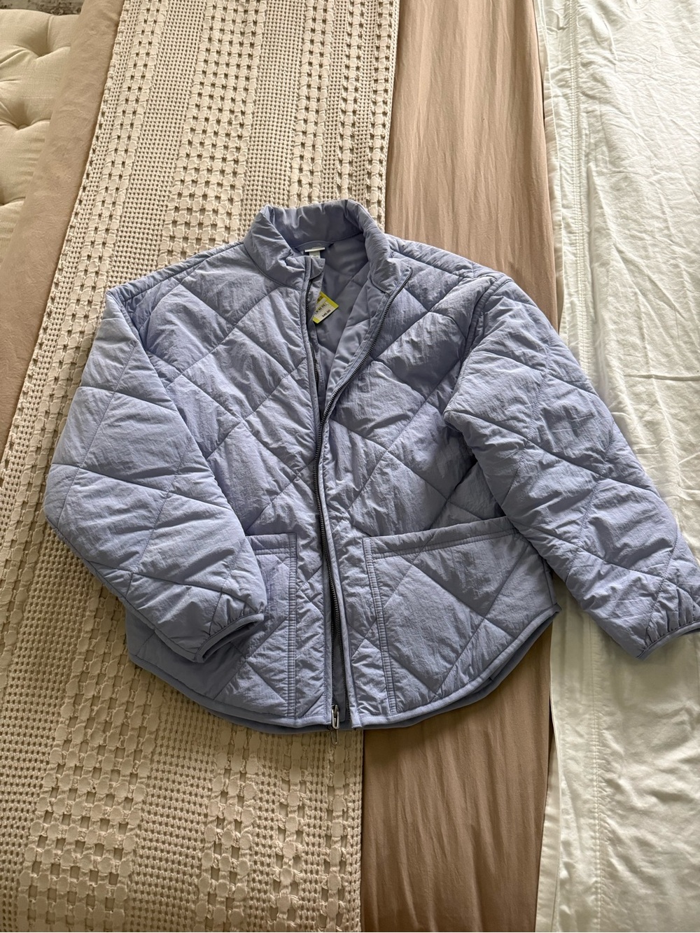 NEW all in motion Light Blue/Purple Quilted Puffer Jacket Size XS
